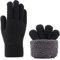 Sitthyw Warmes Handschuh Rutschfeste Touchscreen Gloves Strick Stretch Fleecehandschuhe Herren Warme Winterhandschuhe Fingerhandschuhe Winter Männer Handschuhe mit Thermo-Partikel-Fleece-Futter