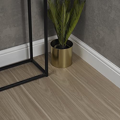 4m² Vinyl Floor Planks Wood Effect Flooring Self Adhesive Tiles Kitchen Floor Lino (Light Oak)