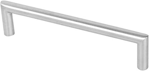 Gedotec Möbelgriff Edelstahl Schrankgriff 96 mm Stangengriff rund - Leila | Relinggriff Edelstahl matt gebürstet | Schubladengriff für Schranktür & Küche | 1 Stück - Küchengriff Ø 12 mm mit Schrauben
