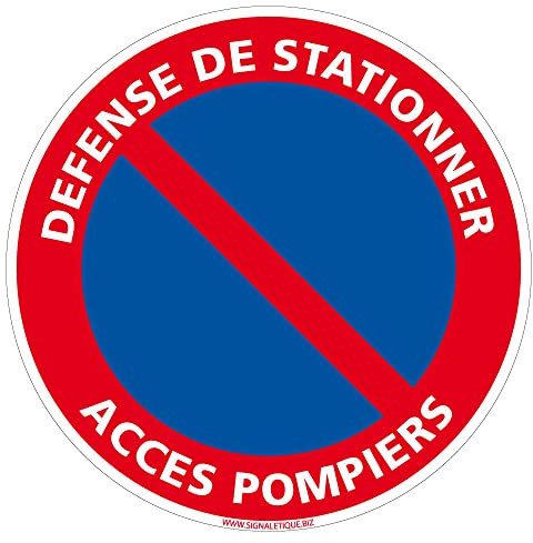 Signalétique.biz France Panneau Aluminium Accès Pompiers 350 mm