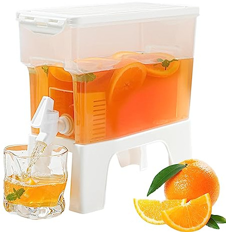 BAOGAO 2 Distributeur De Boissons avec Support Amovible,Distributeur De Boissons Glacé Cruche d'eau avec Robinet,3.5 L Bouteille en Plastique Réutilisable, Carafe À Eau,idéal pour Plages,Camping