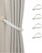 TSQZE Magnetische Vorhang Raffhalter, Boho Gardinenhaken Vorhanghalter Baumwolle Geflochten Vorhang Clip, Für Haus Büro Cafe Dekoration 50 cm lang- Beige (2 Pair)