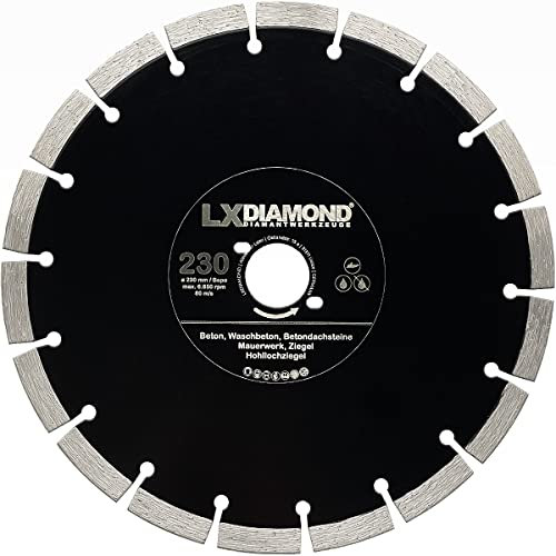 LXDIAMOND Diamant-Trennscheibe 230mm - Diamantscheibe für Beton Mauerwerk Universal - Trennscheibe passend für Bepo FFS 230 Montagefräse Fensterfugenschneider 230 mm - in Profi Qualität