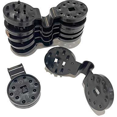 flonatur Pinzas de plástico clips para sujeción de mallas de ocultación, brezo, telas, vallas de su jardín. Bolsas de grapas cierra fácil color negro, varios packs. (20, Negro)