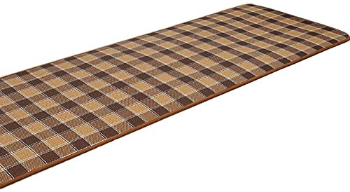 Bankauflagen 50 60 70 80 cm Breite Erker-Sitzkissen für Den Sommer, Japanischer Stil Handgewebte Faser Fußmatte/Teppich/Stuhlkissen/Bankmatte, Leicht Pflegen (Size : 23.6x70.8in/60x180cm)