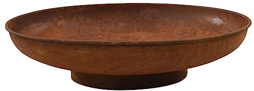 vidaXL Feuerschale Feuerstelle Garten Terrasse Kamin Feuer Lagerfeuer Gartenfeuer Terrassenfeuer Feuerkorb Grillfeuer Outdoor 80cm Stahl