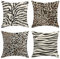 Sanwarm Dekokissenbezüge, Heimdekoration, 4er-Set, Leopardenmuster, Braun, Safari, abstrakt, dekorativ, 45,7 x 45,7 cm, Outdoor-Kissen, Couch, Sofakissenbezüge