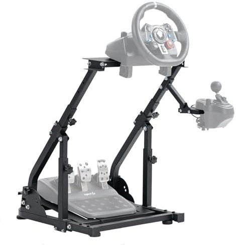 Minneer Racing Wheel Stand Lenkradständer Ultra-stabil 4 Stützarme passend für Logitech G25 G27 G29 G920 Thrustmaster T300RS,Rennsimulator Cockpit KEINE Lenkradpedale