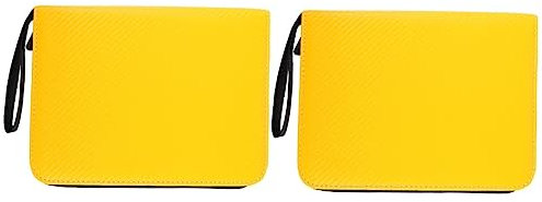 Toyvian 2 STK Kartenaufbewahrungstasche Kartenseitenschutz Sammelkarten-Organizer Handel Sammelbuch Karten Schutz Binder Gelbe Karten Fußballmappen Mini-fotobuch Lieblingskarte Pu Sport