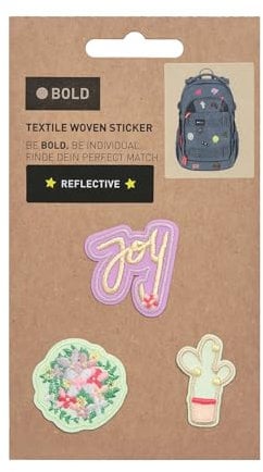 LÄSSIG Unisex Kinder Textilsticker Reisezubehör- Gepäckanhänger, Joy Purple, Einheitsgröße