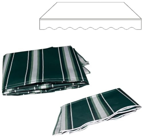 NILZA Recambio De Tela De Toldo Enrollable Retráctil Verde, Toldo para Exteriores Vela De Sombra Impermeable Lona De Repuesto Sombrilla para Playa/Patio/Tiendas(Size:6x3)