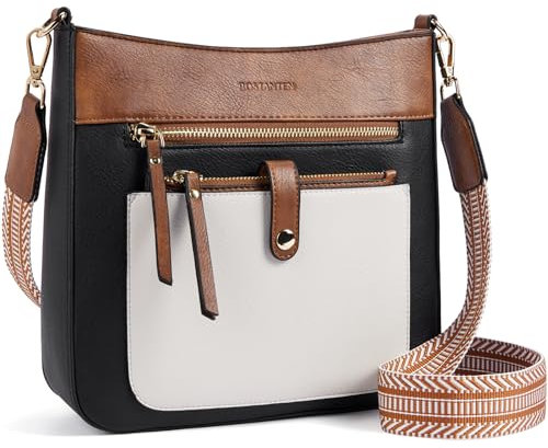 BOSTANTEN Handytasche zum Umhängen Leder, Crossbody bag Handy umhängetasche Damen, Handytasche mit Geldbörse zum Umhängen, Handtasche Damen klein
