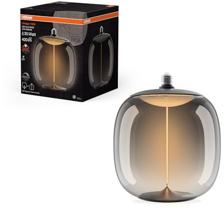 OSRAM LEDVANCE 836327 Vintage 1906 Big Oval 35 Magnetic DIM 12W 818 Smoke E27, 12 W, 230 V, Weiss