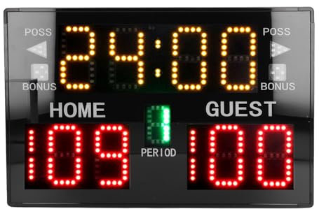 YWBL-WH LED Tragbare Digitale Anzeigetafel Tischplatte Elektronische Anzeigetafel mit Fernbedienung für Spiele Cornhole Basketball Baseball Tennis