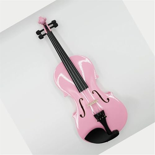 Erwachsenen geige Anfänger Holzgeige Mit Geigenkasten Und Geigenbogen Von Musikinstrument Und Teile 4/4(Pink)