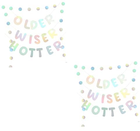 ibasenice 2sätze Geburtstag Banner Lustige Dekoration Für Frauen Teiliges Buntes Party-banner Für Geburtstagsfeiern Für Fotos Und Festliche Anlässe Vielseitig Einsetzbar Zur Dekoration