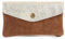 Double Tree - Porte-Monnaie Cartes Cuir Véritable Suède Irisé Femme - Portefeuille Pochette Rangement À Rabat - Format Mi-Long Taill M - Léger Pratique - Camel