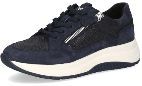 Caprice Damen Sneaker flach aus Leder Plateau