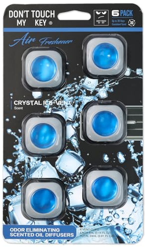 XUKEY Auto Lufterfrischer 6X4 ml Kristall Eis Autoduft Innenraum Auto Duft | Autoduft Neuwagen, Auto Parfüm, Luftreiniger Duftspender, Car Air Freshener Innenraum Crystal Ice