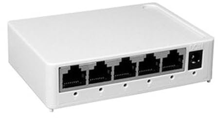 Switch Ethernet 5 porte 10/100/1000Mbps, ideale per migliorare la connettività di rete e ottimizzare le prestazioni dei dispositivi.