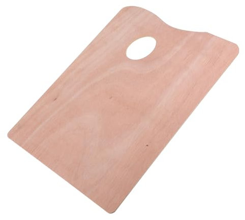 GARIOUANS Palette De Peinture Bois Palette Carrée avec Trou pour Pouce Plateau De Mélange pour Acrylique Aquarelle Et Huile