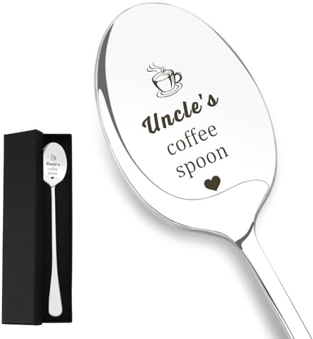 Yilousy Uncle Gifts from Niece Nephew, Coffee Spoon Gifts for Uncle Christmas Birthday Father's Day