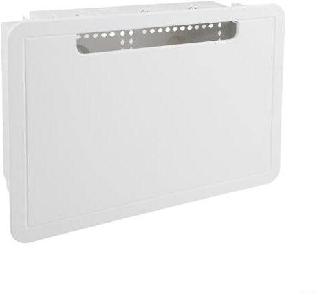 babominimer Recessed TV Media Box 9 in for Wall Cable Management with Low Voltage Enclosure, Stud Compatible Wall Box for Network Outlet and TV Outlet, White