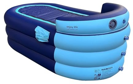 Baignoire Gonflable for Adulte, Baignoire Portable avec Pompe à air sans Fil, Conception à vidange Rapide avec Bain-Marie(B)