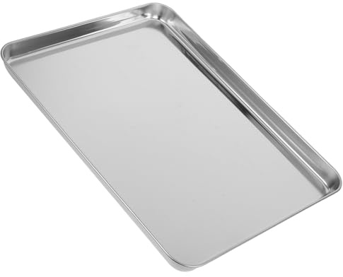 JHKNNK Vassoio Rettangolare in Acciaio Inox per Spaghetti Freddi, Piatto da Portata Pratico e Semplice, Adatto per Buffet e Uso Quotidiano