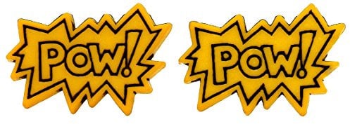 Bluebubble MY HERO Pow Stud Earrings on Gift Card