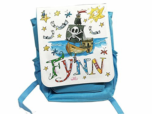 Kindergartenrucksack mit Namen, Piratenschiff, Rosirosinchen, personalisierter Kinderrucksack