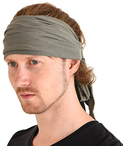 Stirnband Herren Bandana Kopftuch, Haarband Damen Wickeln Lange Dekorative Bänder, Schweißbänder Japanische Mode, Zubehör Für Pirat Ninja Anthrazit