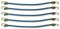 Chapuis, Lot de 5 sandows avec Crochet en Acier zingué, Résistance à la Rupture Indicative 10 kg, Diam. 4 mm, Longueur 25 cm, Bleu,
