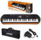 Casio SA-76 Mini Tastiera polifonica 8 Voci 44 Tasti Nera/Arancio + Borsa per Trasporto Originale (non imbottita) + Alimentatore Casio AD-E95100LG, Moderno, Nero