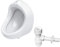 VBChome SET Urinal Zulauf Oben Weiß Modern Hochwertig Keramik Pinkelbecken senkrecht Pissoir + Siphon Flaschensiphon