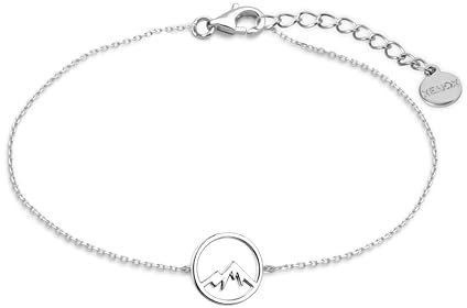 XENOX® Berg Armband - Damen Armband aus hochwertigem 925/- Sterlingsilber mit Berg-Anhänger