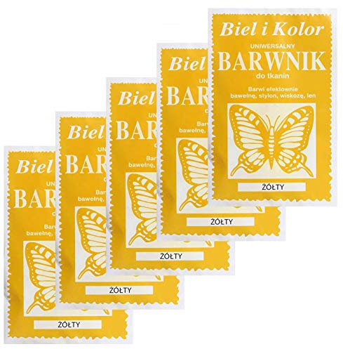 5 x 10g Batikfarbe Textilfarbe Stofffarbe färben, bitte Farbmix wählen, Farbe:gelb