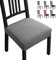 BalladHome Fodera per sedia 4 pezzi per sala da pranzo per una vestibilità universale, copertura in spandex coprisedia rimovibile, molto facile da pulire e durevole (confezione da 4, grigio) - B