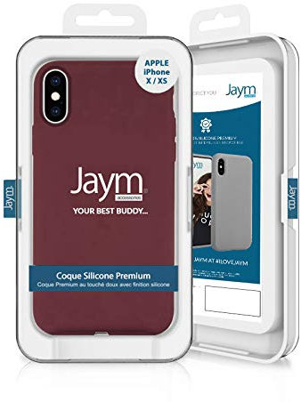 Jaym Cover Premium Silicone e Microfibra per Apple iPhone X/XS, Viola