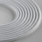Klartext - Cavo tessile tondo LUMIÈRE per illuminazione, 3x0,75mm, Bianco opaco, 5mt.|Attenzione: cavo terra incluso! Massima sicurezza anti scossa!