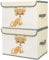 DIMJ Aufbewahrungsbox Kinder Spielzeugkiste - Aufbewahrungsbox Stoff Faltbox, Boxen Aufbewahrung Aufbewahrungsbox Kinderzimmer für Bücher, Kleidung, Spielzeug, 38 x 25 x 25 cm, 2 Stück Beige