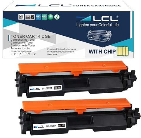 LCL Kompatibel Tonerkartusche 17A 217A CF217A CRG011 (2 Schwarz) Kompatibel für HP LaserJet Pro M102 M102a M102w Laserjet Pro MFP M130 M130a M130fn M130fw M130nw M132 M132a M132fn M132fp M132fw M132nw