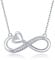 NINAMAID Kette Damen Kette Silber 925 Damen Unendlichkeit Anhänger Halskette für Frauen Schmuck Geburtstags Geschenk für Sie Weihnachten Valentinstag Muttertags