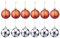 PRETYZOOM 12 Stücke Baumkugeln Weihnachtsbaumkugeln Christbaumkugeln Baseball Rugby Weihnachtskugeln Christbaumanhänger Weihnachtsbaum Anhänger Weihnachtsdeko Kugeln für Xmas Deko