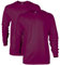 Gildan Unisex's Ultra Cotton Long Sleeve T-Shirt, Style G2400, Multipack, Maroon (2-Pack), M (Pack of 2)