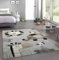 CARPETIA Spielteppich Kinderzimmer Teppich afrikanische Tiere Giraffe Löwe Elefant Vögel Creme grau braun Größe 160x230 cm