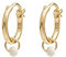 float Damen Ohrringe Rainbow 925 Sterling Silber 18k Goldplattiert mit Perlen Anhänger in Geschenkverpackung