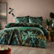 Paoletti Siona Duvet Cover Set – Wild Animals Luxe Cotton Bedding (Midnight Green – Double)