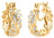 SHOP LC Creolen aus 925er Silber für Damen, 14 Karat Roségold und vergoldet, leichte hypoallergene Ohrringe, Diamant-Ohrstecker, Goldschmuck für Damen