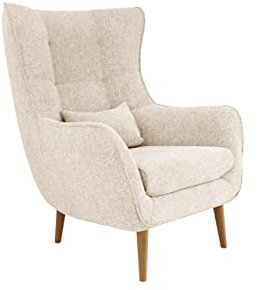 Mirjan24 Sessel Lucio, Polstersessel, Armsessel, Armchair, Relaxsessel, Fernsehsessel, Loungesessel, Top-Qualität Sitzmöbel, Ohrensessel (Alfa 01., ohne Hocker)